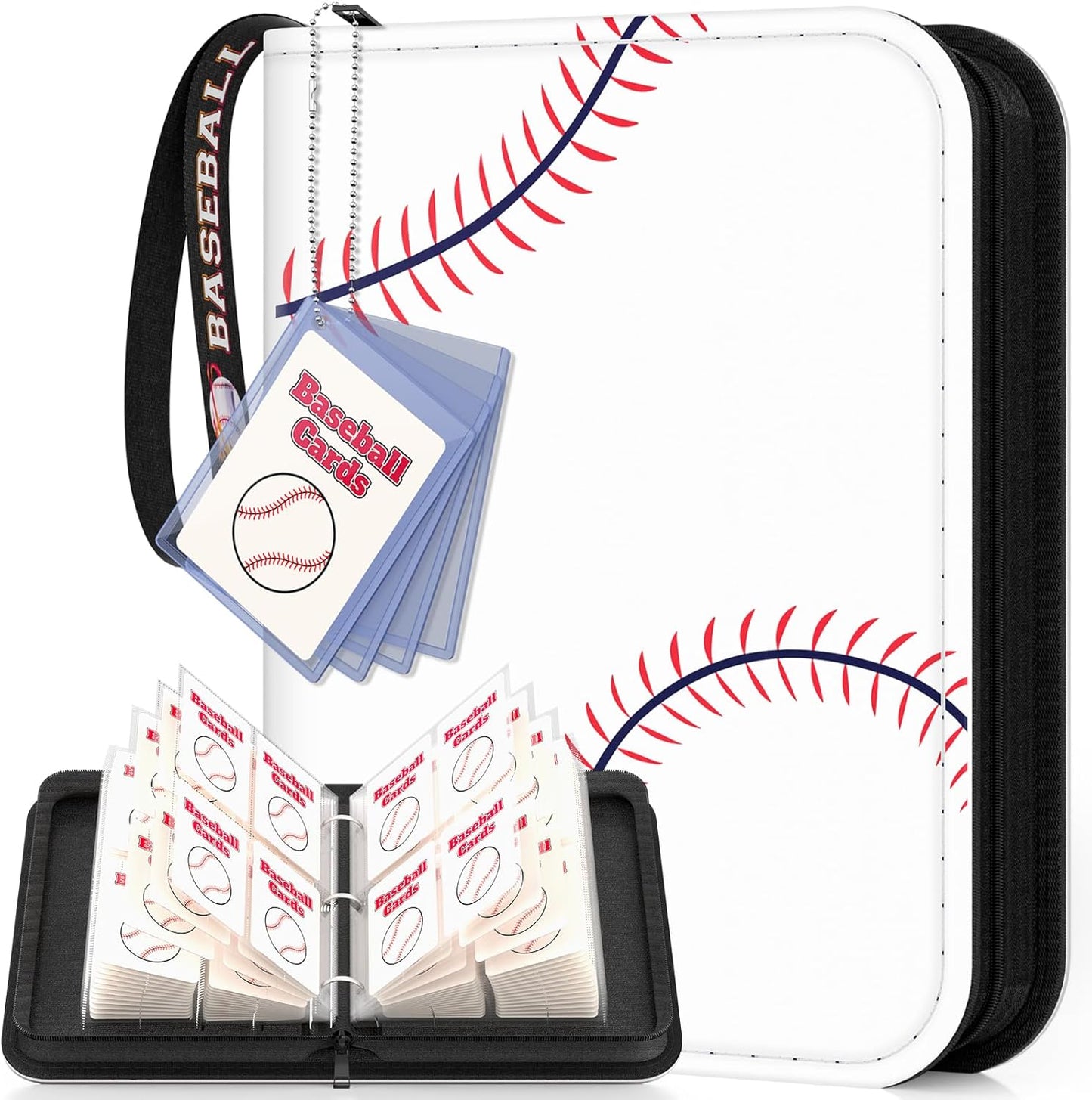Mlikero Baseball Card Binder - 440 Pocket Trading Card Holder with Display Design | Premium Sports Pattern