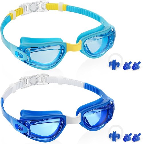 Aegend Swim Goggles - Anti-Fog, Anti-UV Comfort Fit for Kids Ages 3-14 | Perfect for Swimming