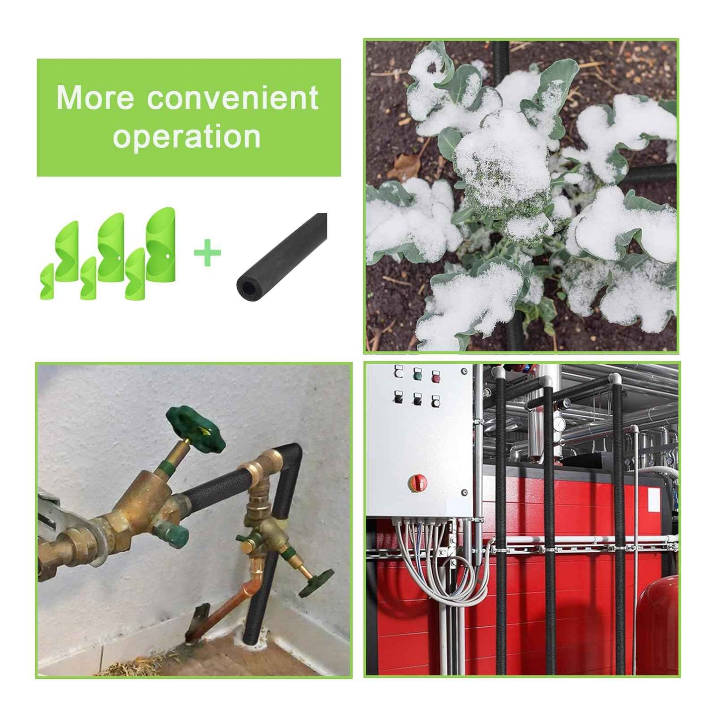 6PCS Foam Pipe Insulation Cutter Tool, Cutting Guide Clip Jig for Homes, Industries and Commercial Places, Versatile Foam Pipe Insulation Cutter Fixture 15mm, 22mm, 28mm, 40mm, 46mm, 53mm【Green】