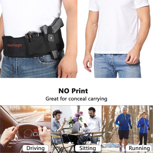 Comfortable Belly Band Holster by [Brand Name] - Breathable Neoprene Fits Glock, Smith Wesson, Taurus & More