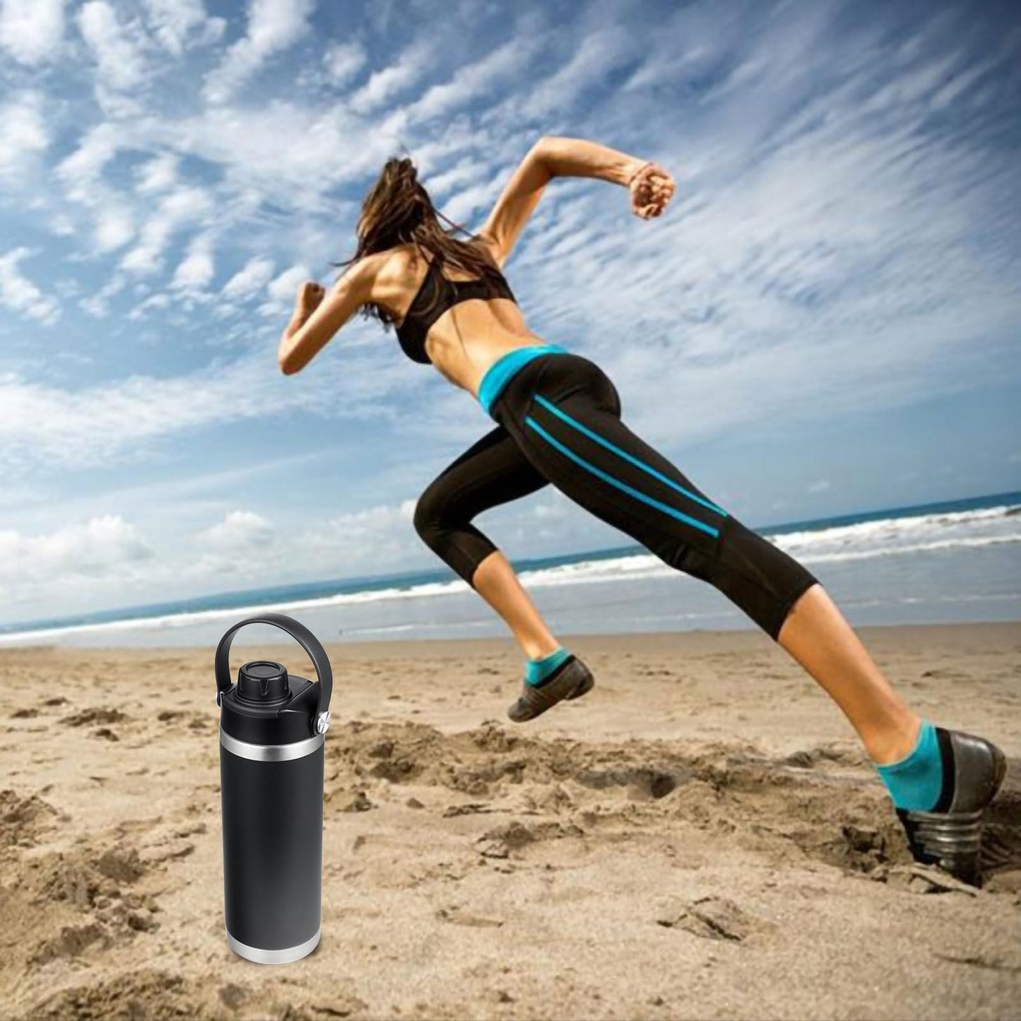 Rambler Lid for Yeti Water Bottle, Black