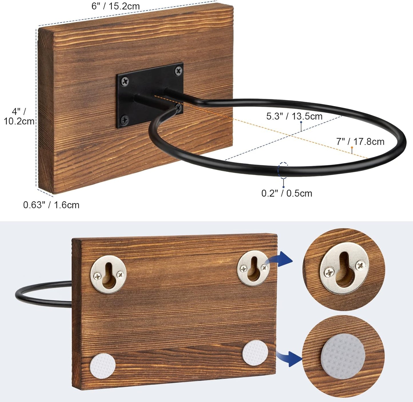 PUERSI Wall Mount Ball Holder - Display Storage Stand for Basketball, Football, Soccer, Volleyball