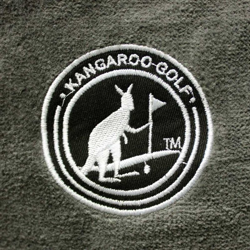 The Original Kangaroo Golf Towel – Premium French Terry Golf Towel with Built-in Cleaning Pouch, Super Absorbent & Quick Dry (Black or Grey)