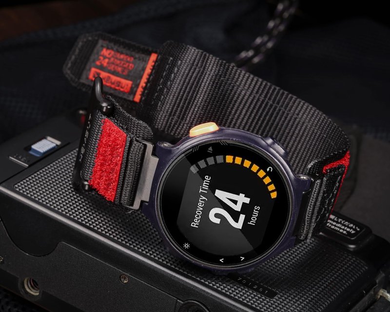 Military-Grade Nylon Strap for Garmin Forerunner 735XT/235/220/230/620/630/235 Lite, Approach S20/S5/S6, Hoop and Loop Adjustable Design (Tools set Included)