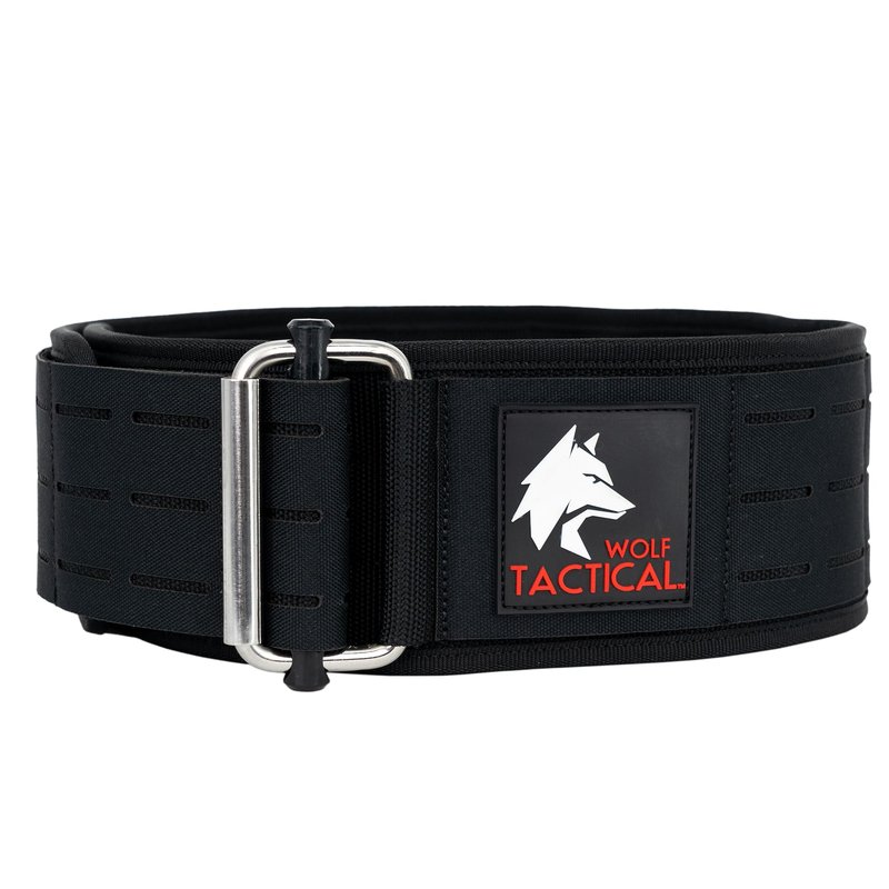 Wolf Tactical Men’s Weight Lifting Belt - Powerlifting, Deadlift, Squat Support, Black, L