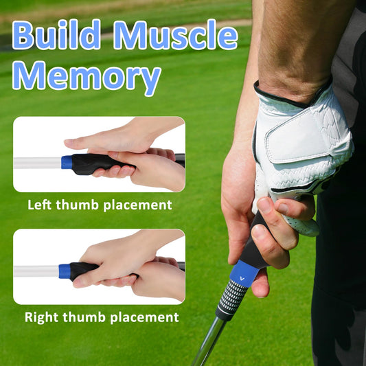 Micnaron 2 Pack Golf Grip Trainer - Right Hand Golf Swing Corrector with Non-Slip Ergonomic Design, Build Muscle Memory, Portable Golf Training Aid for Beginners & Practicing Indoors/Outdoors
