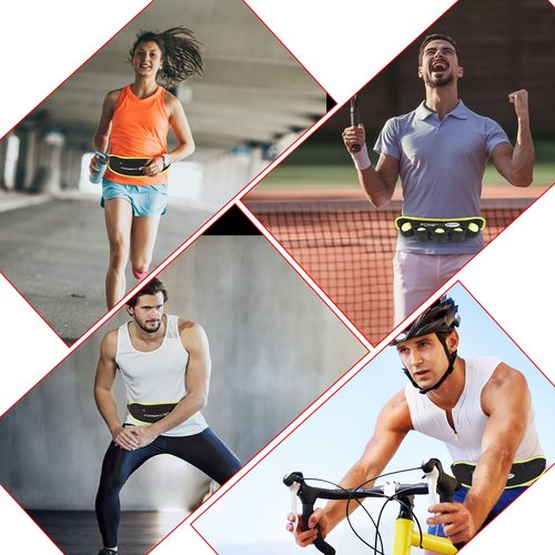 HUIOP Tennis Ball Band, 5 Tennis Balls Holder Waist Bag Fanny Pack for Running Cycling Walking Jogging