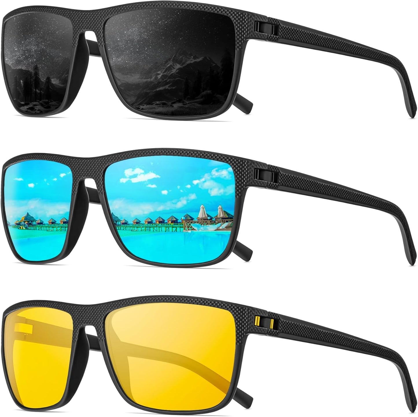 Polarized Sunglasses for Men - Lightweight UV Protection for Driving, Fishing & Golf