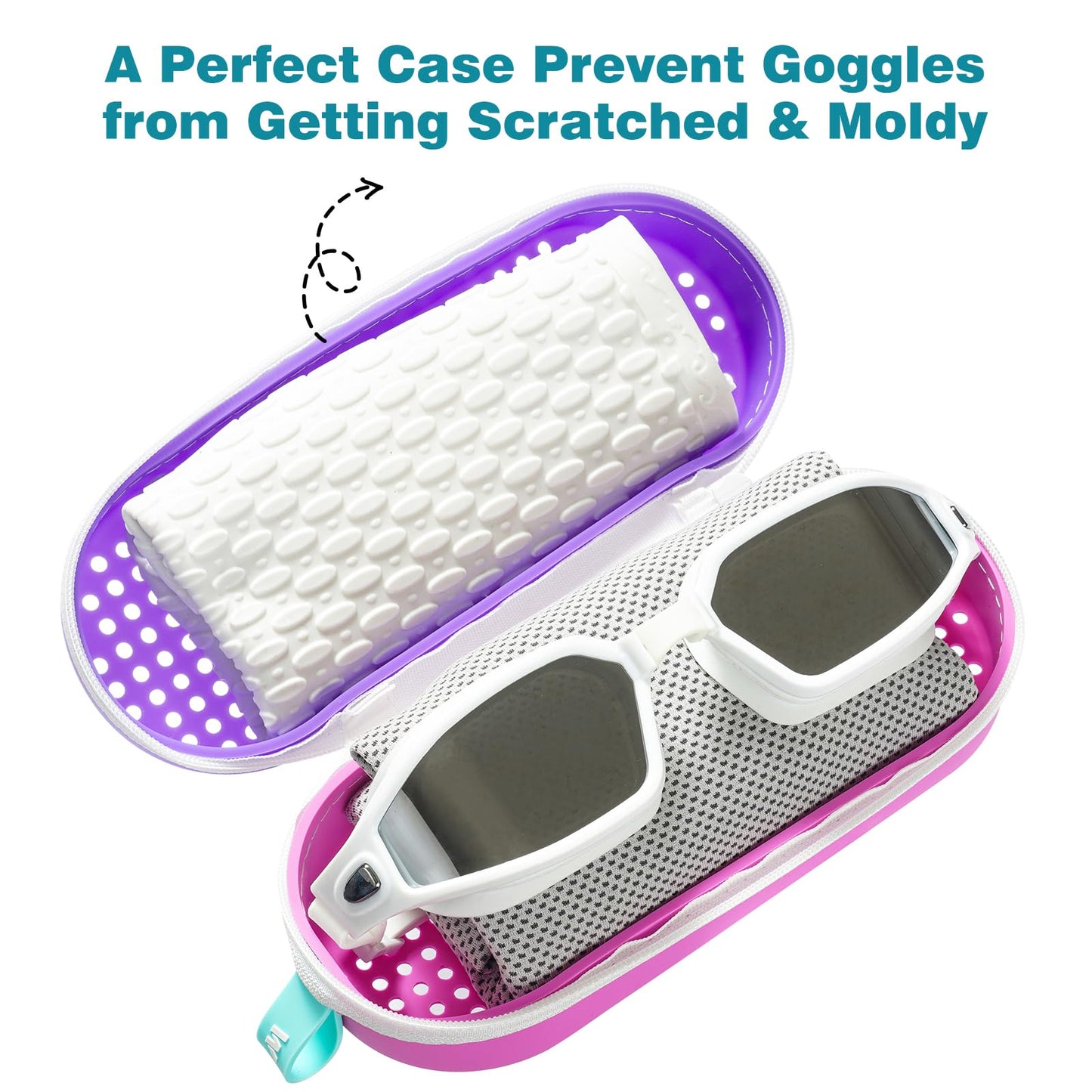 MSNATURALLY Swim Goggles Case For Swimming Goggles, Mothers Day Gifts, 2026 New Silicone Protective Cases with Drain Hole for Goggles, Summer Must Haves