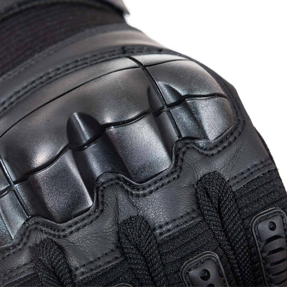 YUNLONG Tactical Gloves Touch Screen Motorcycle Full Finger Cycling Motorbike ATV Hunting Hiking Riding Climbing Operating Work Sports Gloves (Black, X-Large)
