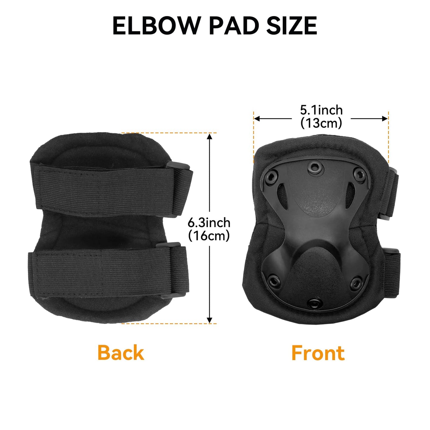 AOUTACC Combat Elbow Protective Pads Set for Outdoor CS Paintball Game Cycling Safety Skateboarding Gear Skates Knee Protection Guard Pads