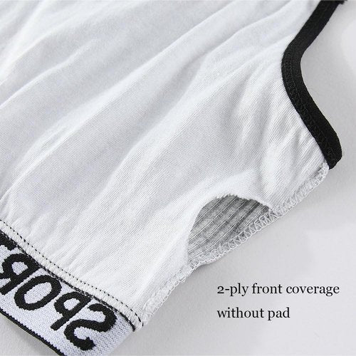 FedMois Girls Sports Bra Unpadded Crop Top Cotton Pack of 4, Sport, 10-12 Years