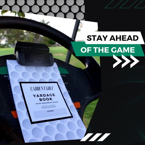 CADDENT GOLF Yardage Book - Golf Journal & Log Book with Golf Club Yardage Chart - Golf Notebook Back Pocket - Golf Log Book Pocket Size - The Essential Tool for Serious Golfers (4 Pack)