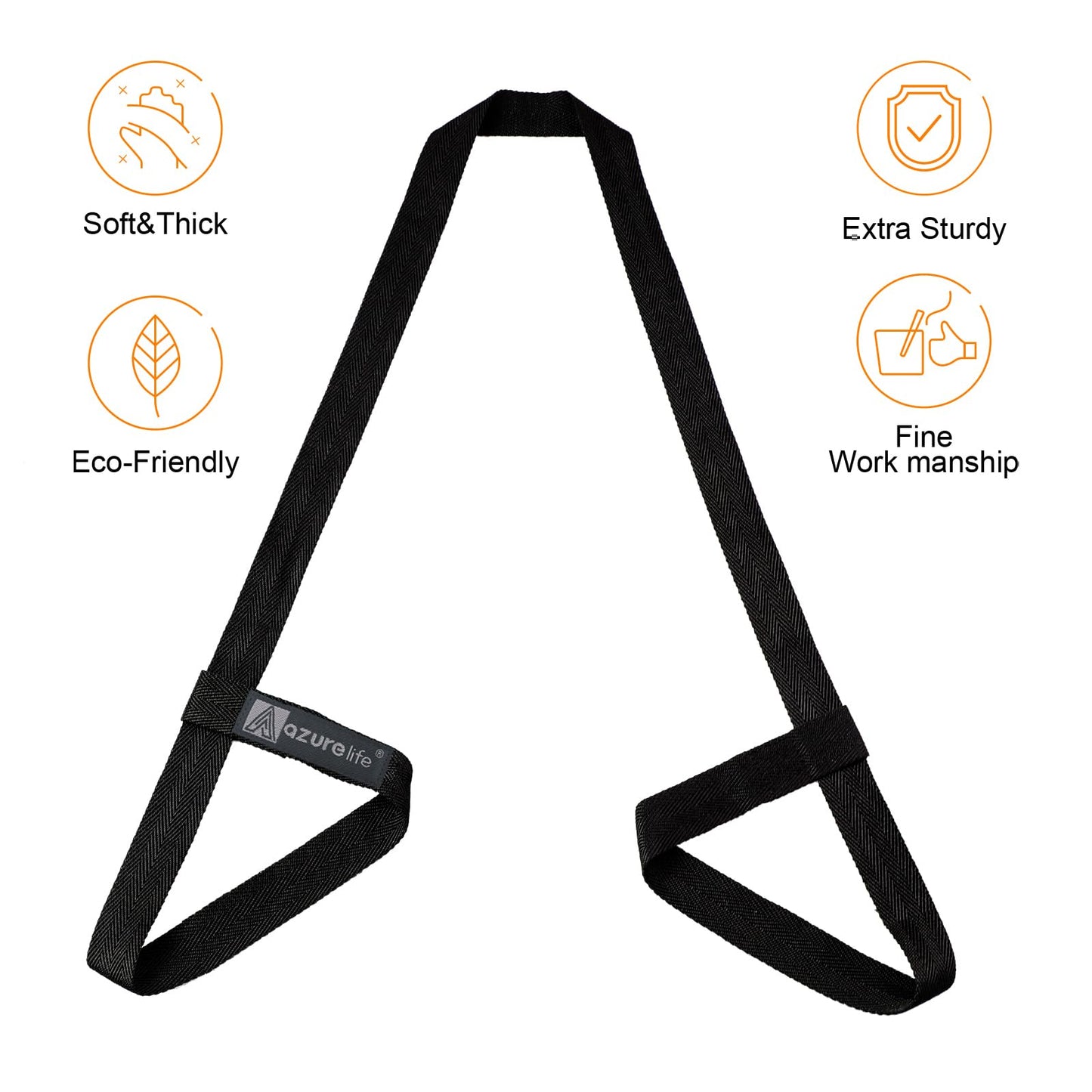 A AZURELIFE [MAT NOT Included] Yoga Mat Sling, Yoga Mat Straps for Carrying, Easy-Cinch Yoga Mat Holder Strap