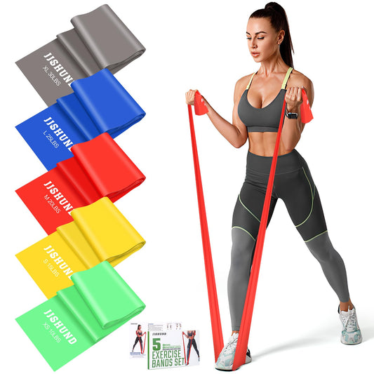 Resistance Bands Set, 5 Pack Exercise Bands for Yoga, Pilates, Fitness