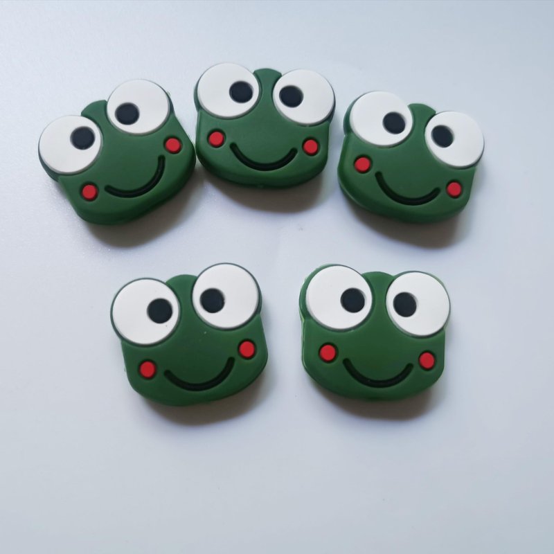 Tennis Dampener Cute/Funny 5 Pack Frog Tennis Racket Vibration Dampener Soft Silicone Tennis Racquet Shock Absorbing Tennis Dampers,Tennis Racket Shock Absorbers
