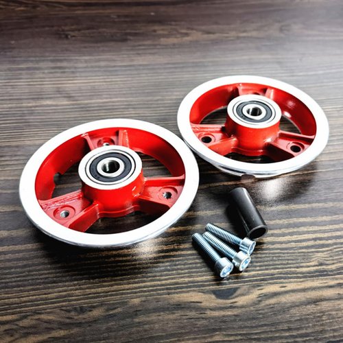 CATAZER 200x50 Electric Scooter Front Wheel Hub Aluminum Alloy 8 Inch Scooter Wheel Repair Parts for Electric Bike (red)