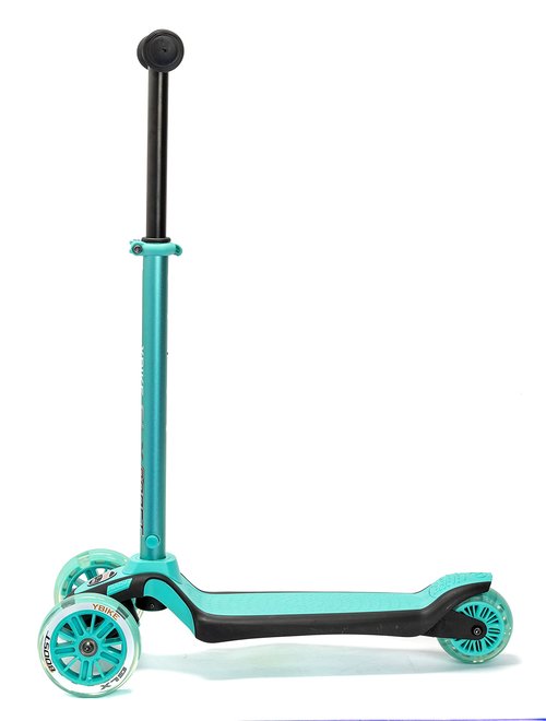 YBIKE GLX Boost Scooter with Adjustable Steering and Handlebar Height for Kids Ages 2-13, Turquoise