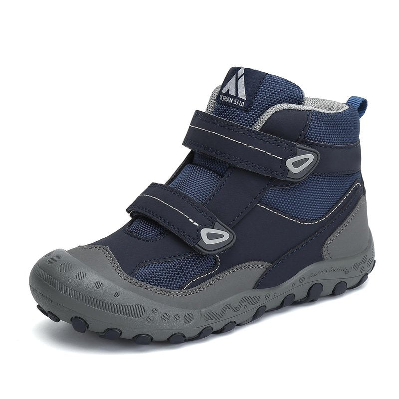 Mishansha Boys Hiking Boots Kids Hiking Shoes Girls Outdoor Adventure Trekking Shoes Anti-Skid Sneakers Durable Comfortable Blue/Dark Blue/Gray 1 little_kid