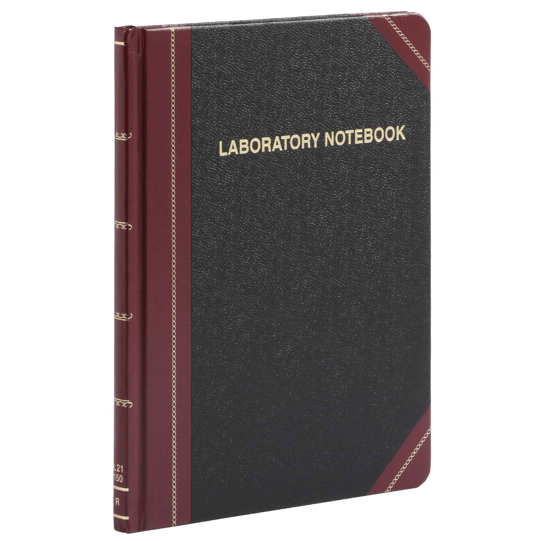 Boorum & Pease L21150R Laboratory Record Book,150 Pages,8-1/8-Inch x10-3/8-Inch,Black/Red