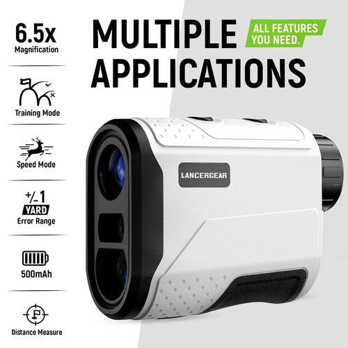 Lancergear Golf/Hunting Rangefinder 900Y Waterproof Hunting Range Finder 6.5X Magnification, Distance, Angle, Speed, Scan Multi Functional Rangefinder for Golfing, Hunting, Shooting and Hiking., Camo