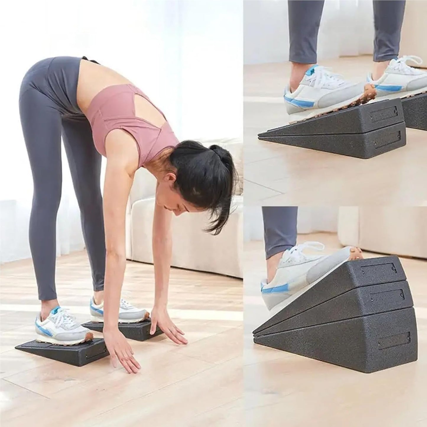 Squat Wedge | Adjustable Slant Board Calf Stretcher - Lightweight EPP Design, 520 lbs Capacity