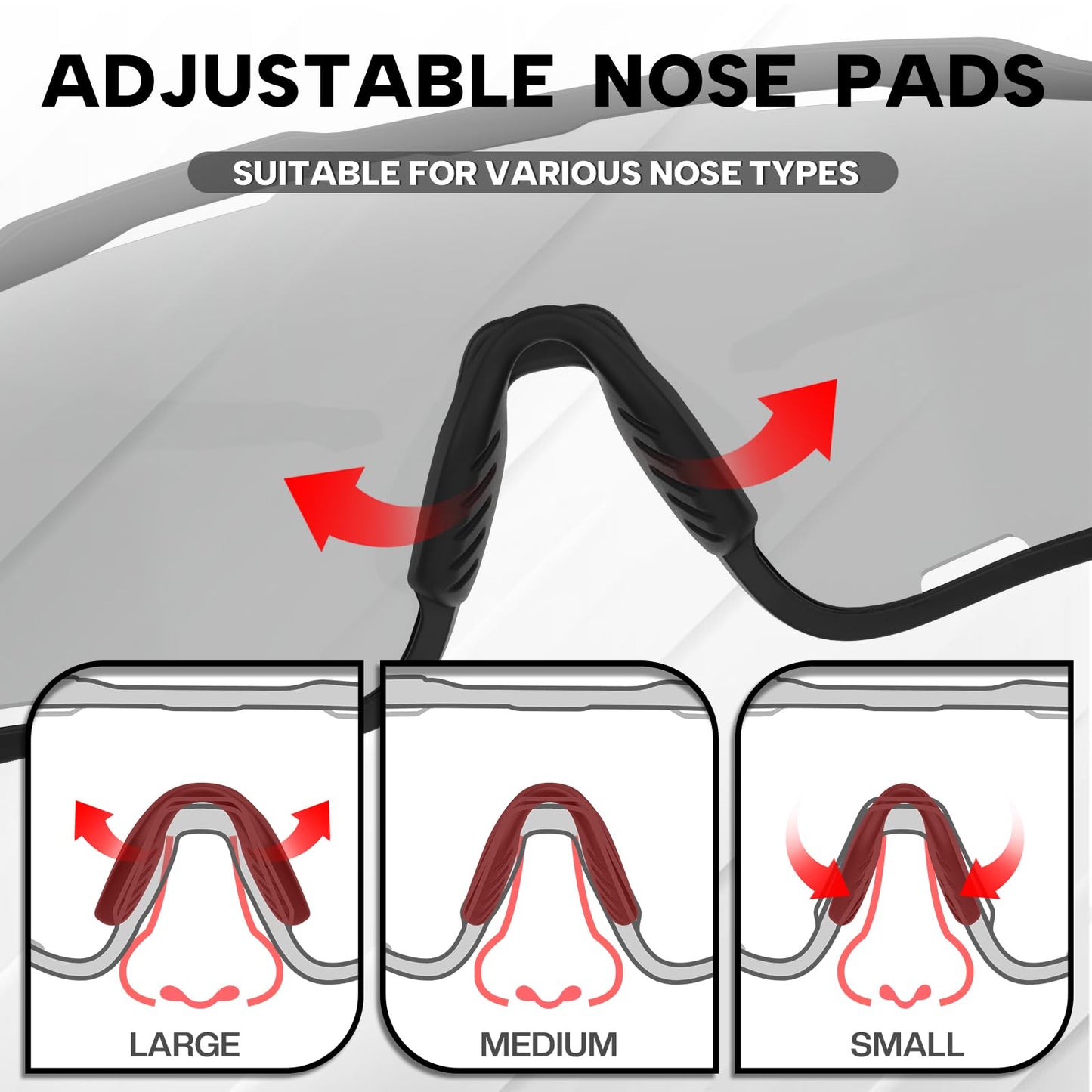 BUCKLOS Polarized Cycling Running Sunglasses for Men Women UV400 Protection,TR90 Sun Glasses for Bike Baseball Sports Safety