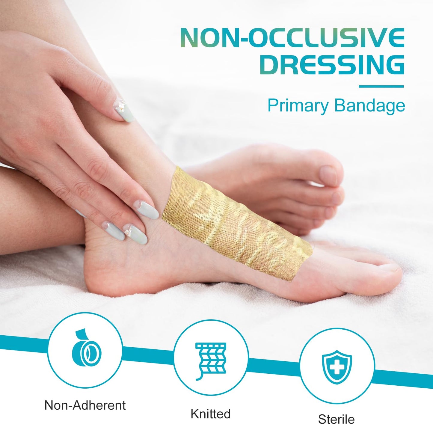 Xeroform Petrolatum Dressing Non-Adherent Occlusive Fine Mesh Gauze Pad, Gentle Patch for Burns, Laceration, Surgical Incisions & Skin Grafts (1"x8" Pack of 25)