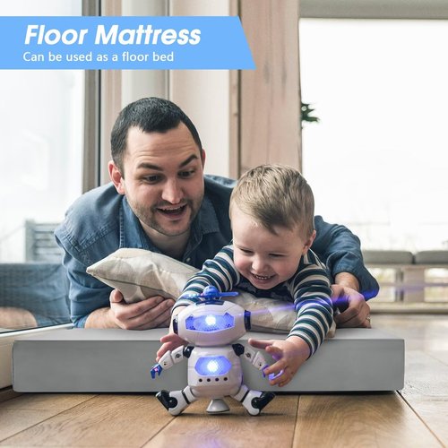 CYMULA Memory Foam Camping Mattress Pad,3 in Sleeping Pad for Camping,Non-Slip Bottom Floor Bed Floor Mattress for Adults,Portable Roll up Mattress Sleeping Mat for Car Travel,Guest Bed (Cot 72 * 24)