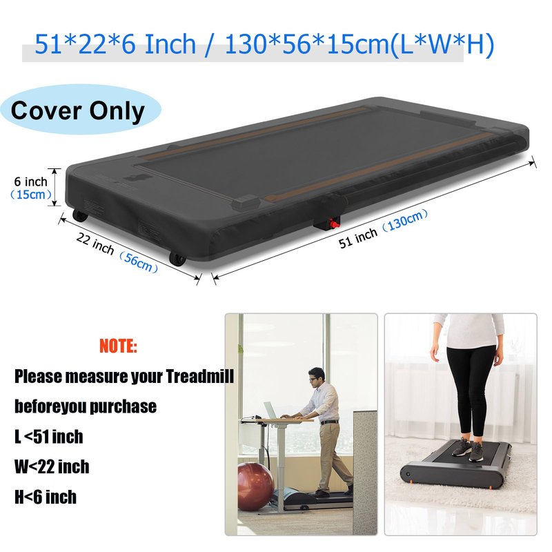 Aidetech Walking Pad Cover, Dust-Proof Under Desk Treadmill Cover, Walking Pad Treadmill Cover for Home Office-51L x 22W x6H Inch