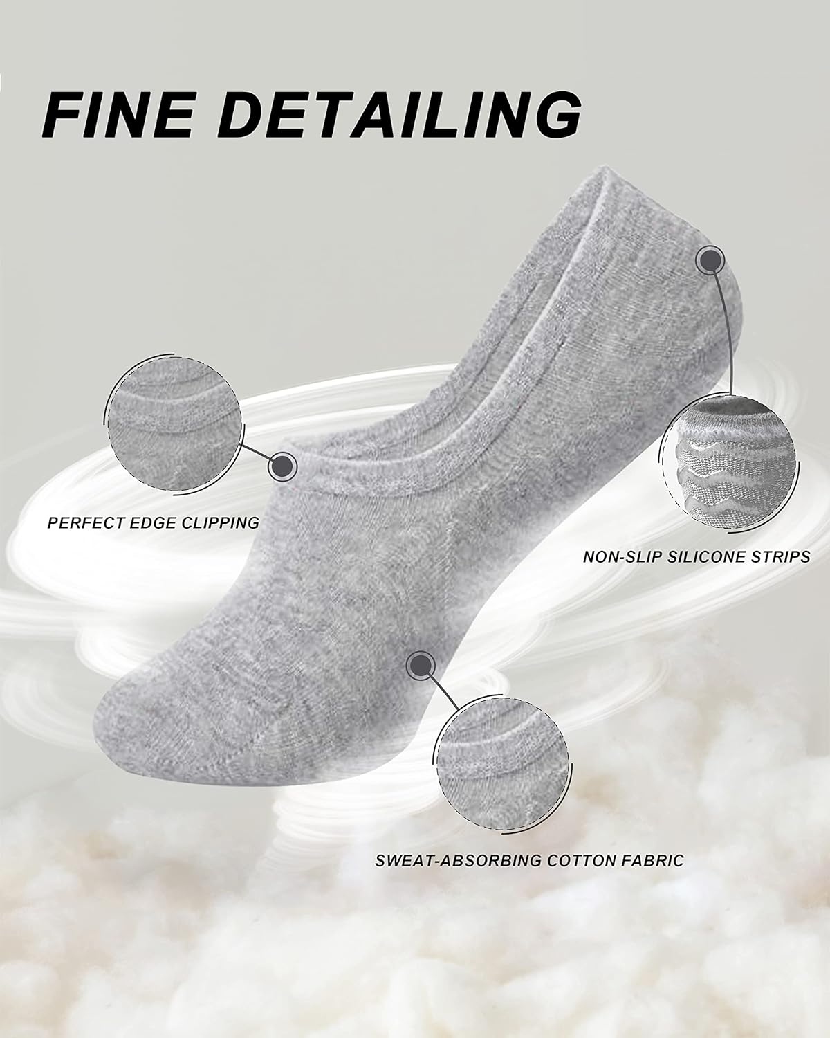 MoHern No Show Socks for Women - 9 Pairs, Low Cut Design, Size 6-10, Available in 3 Colors