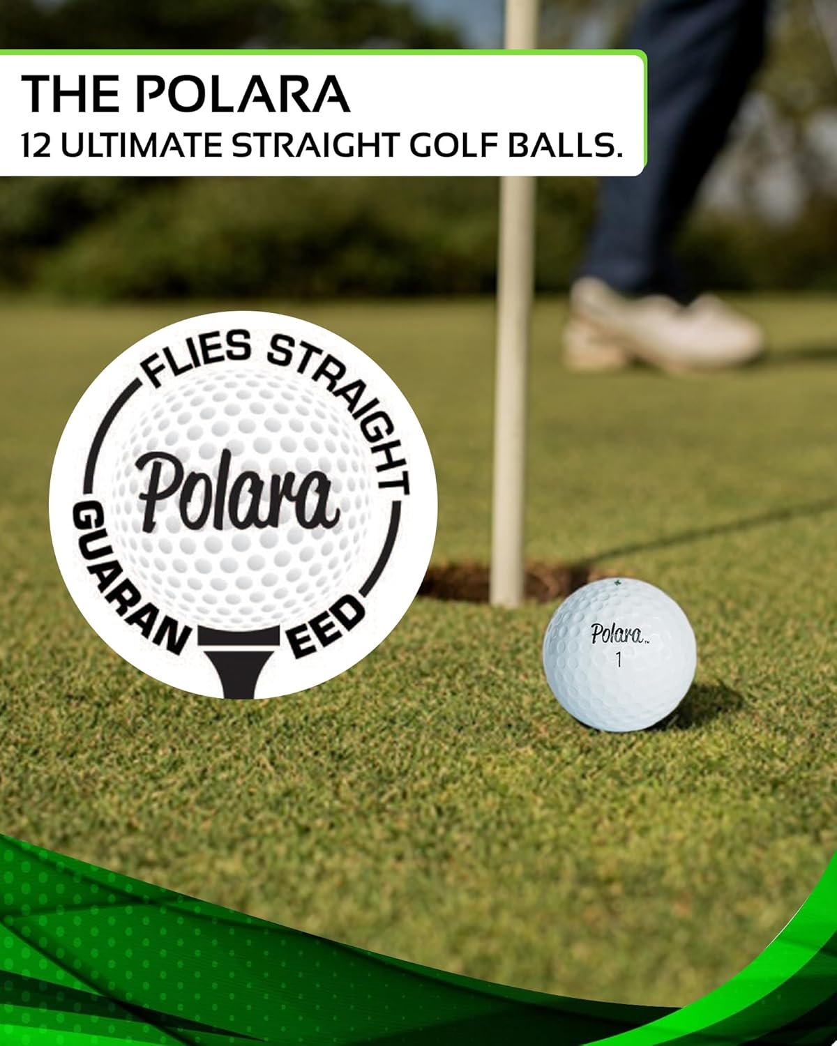 Polara Self-Correcting Golf Balls - High-Performance Anti-Slice & Hook Correction | Soft Feel & Maximum Distance