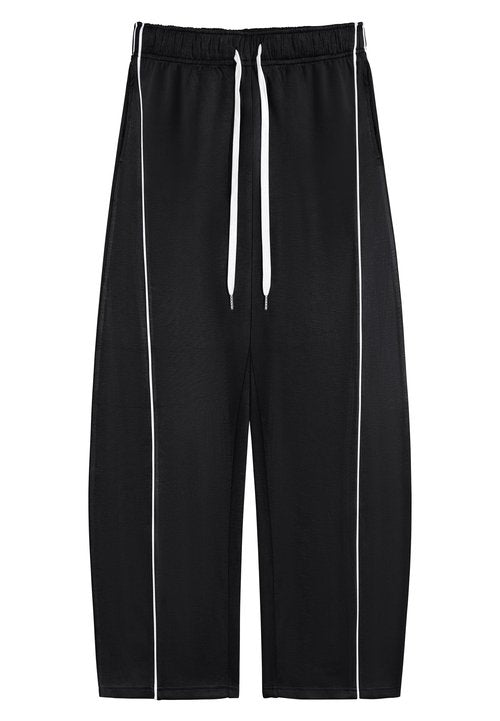 IVIR Black Sweatpants Women High Waist Baggy Trendy Y2K Straight Leg Track Pants Womens Teen Girls Sweat Pants with Pockets Middle