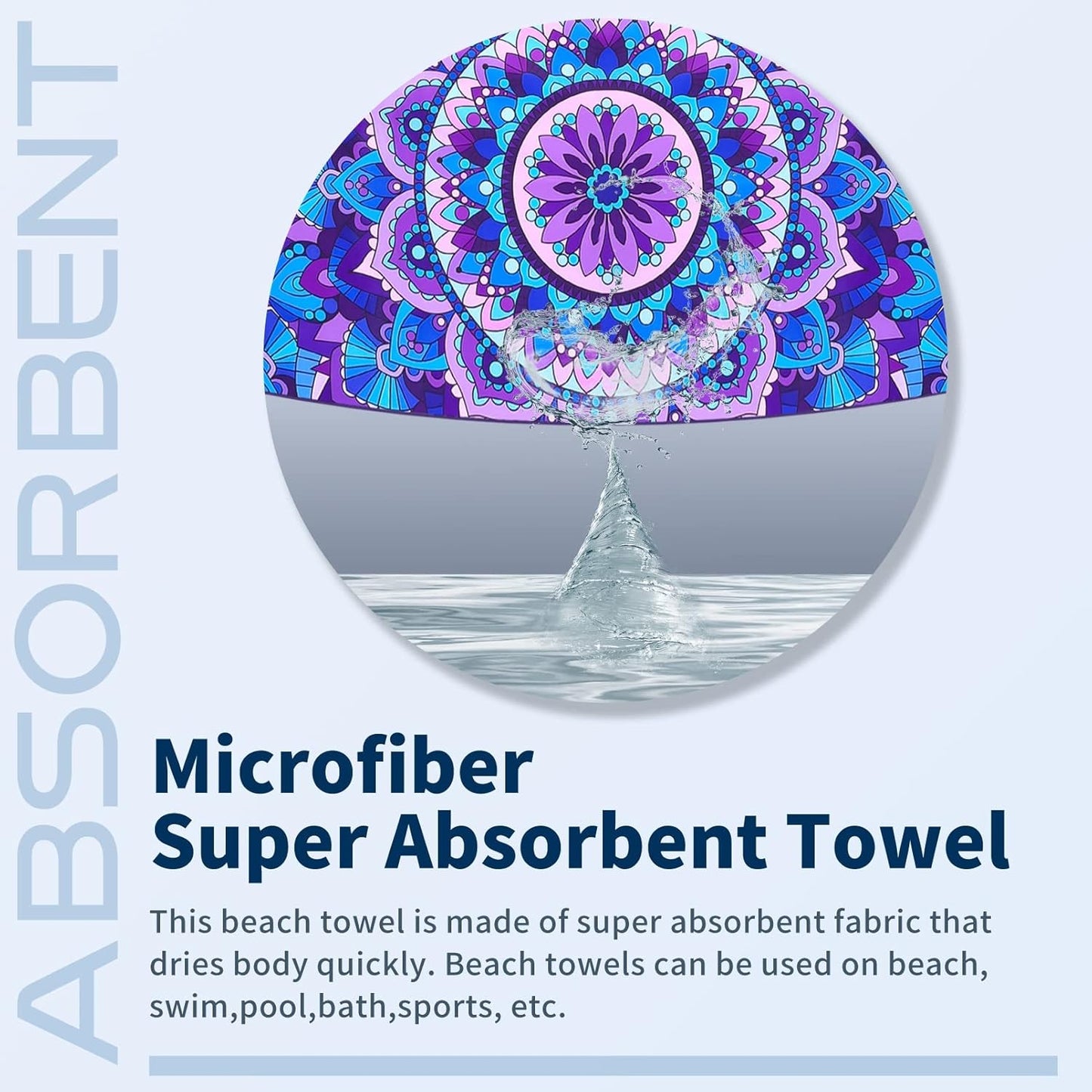 TwoYek Microfiber Beach Towels - Lightweight, Quick-Dry, Oversized 71x32 | Sand-Free Travel & Sports Essential