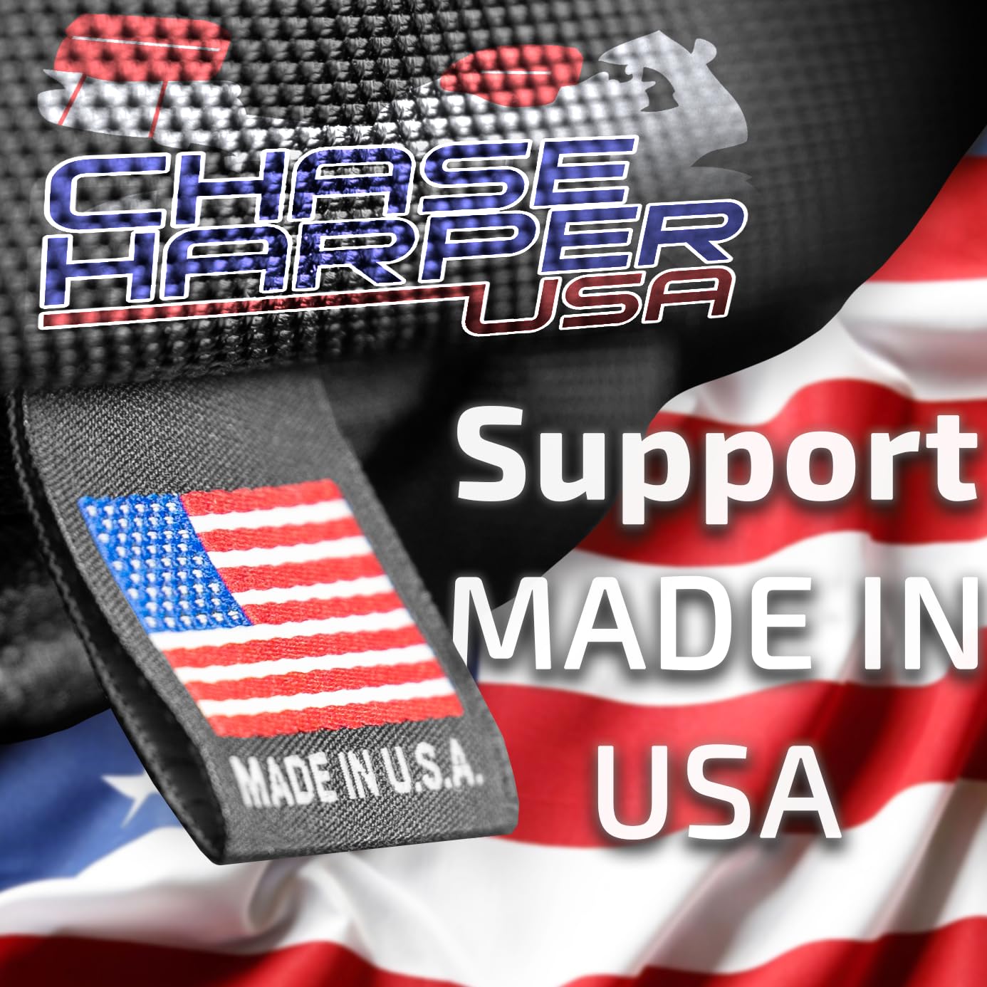 Chase Harper USA Ruckus Barrel Bag - Highly Durable Industrial Grade Ballistic Nylon Exterior with Strong Thermoplastic Insert 105000BLK