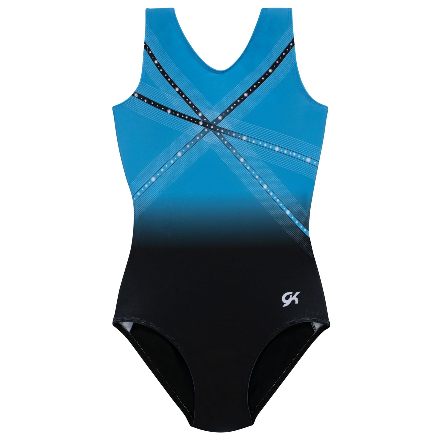 GK Glitz & Glam Gymnastics Leotard - Child Medium,blue