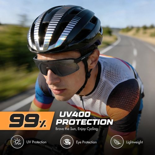 BangLong Sports Sunglasses - UV Protection TR90 Frame for Cycling, Running, and Fishing Activities