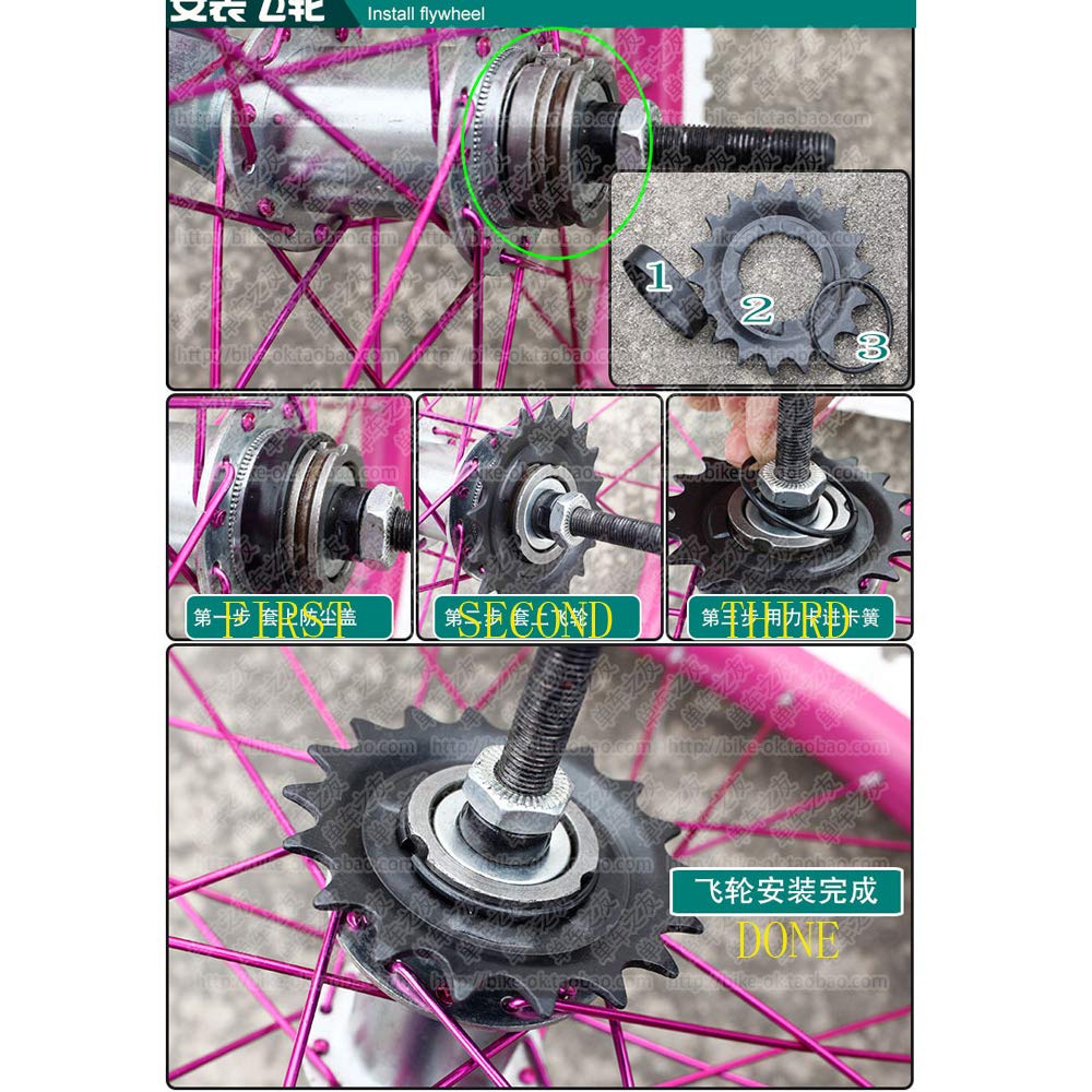 DONSP1986 Bicycle Coaster Brake Hub/Bike Brake Rear Hub 36 Hole Stainless Steel