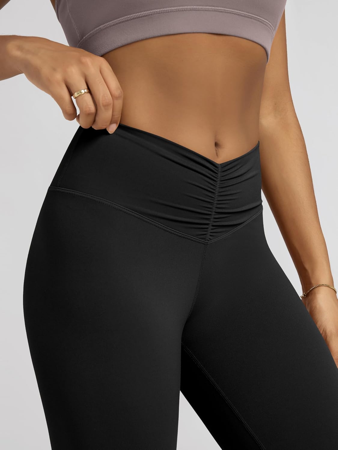 ODODOS Cloud Feeling Yoga Leggings for Women - High Waist Crossover, 25"/28" Length
