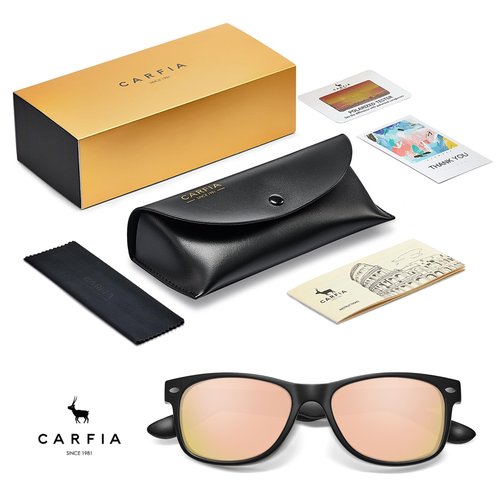 CARFIA Polarized Sunglasses Men Womens UV Protection,TR90 Lightweight Frame Sports Life Style Outdoor Running Sun Glasses