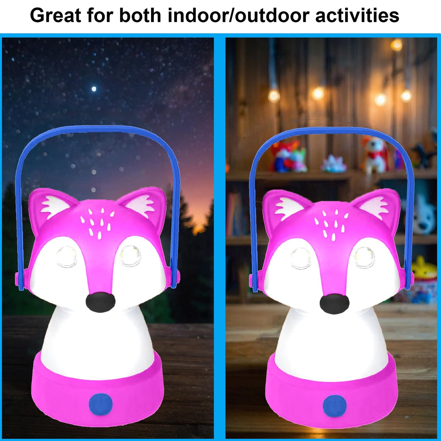 Kids Camping Essentials – LED Kids Lantern and Rechargeable Kids Headlamp Set | Multiple Purposes Kids Nightlight/Flashlight Toys –Holiday, Halloween N Birthday Gifts for Toddlers and Kids (Pink)