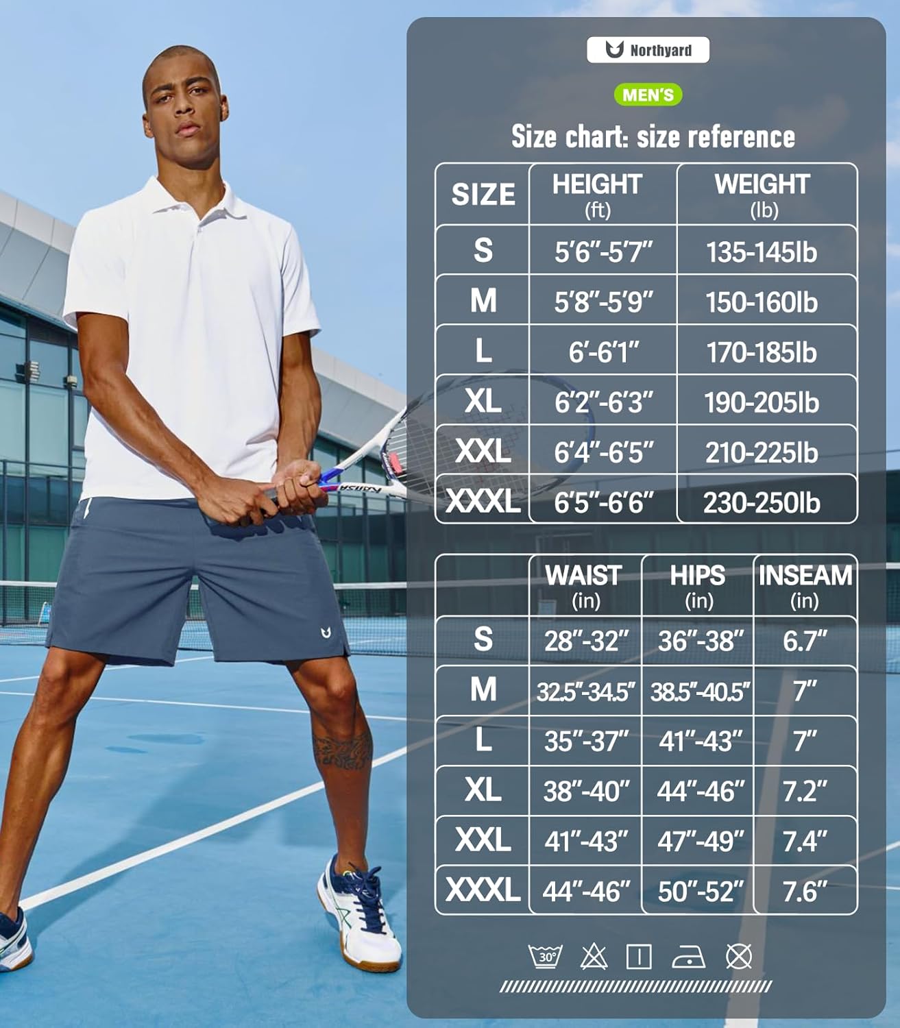 NORTHYARD Men's Athletic Running Shorts - Quick Dry Workout & Gym Shorts | 5"/7"/9" Options