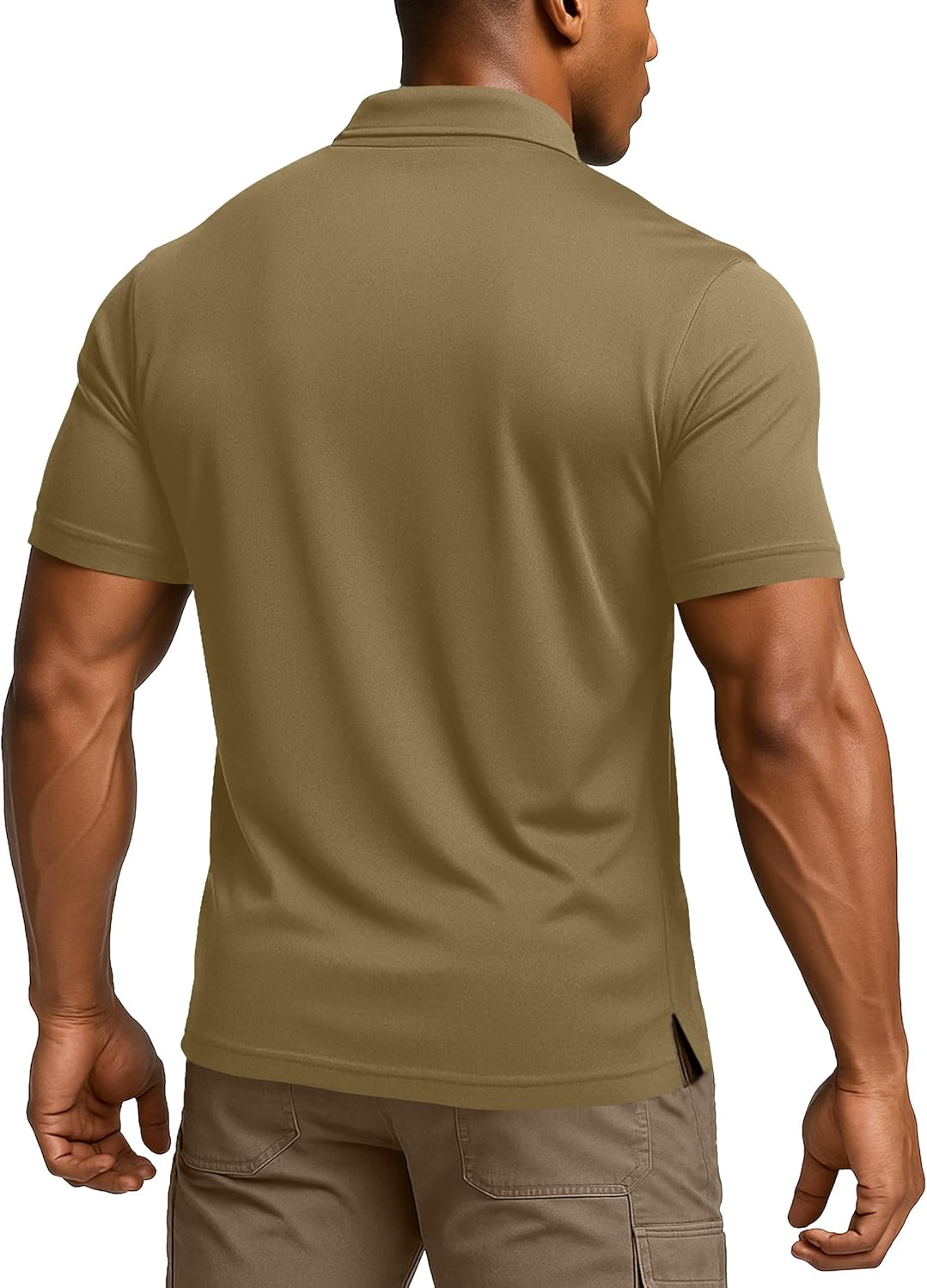 NY Threads Men's Polo Shirt - UPF 50+ Quick Dry Tactical Jersey for Golf | Short Sleeves