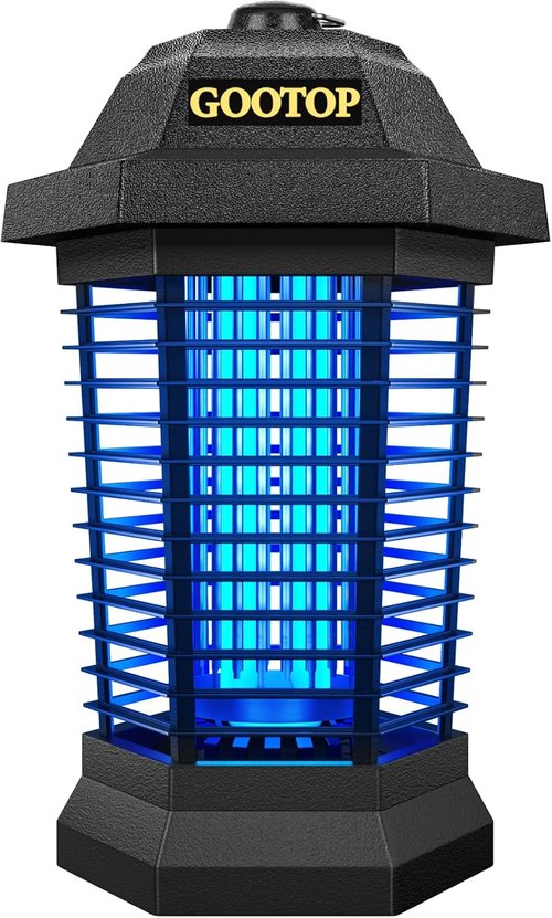 GOOTOP Bug Zapper - Electric Mosquito Killer with 4200V Power | Indoor/Outdoor Use, Black ABS Plastic