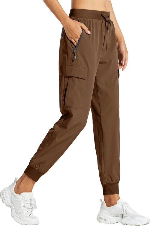 Libin Women's Cargo Joggers - Lightweight Quick-Dry Hiking Pants for Casual Travel & Athletic Wear