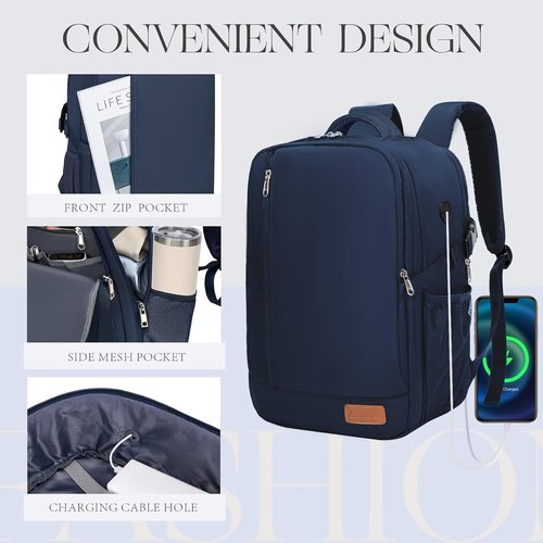 Lossga Travel Backpack - Lightweight Water-Resistant Personal Item Bag | 18x14x8 Inches, Approved for Flights