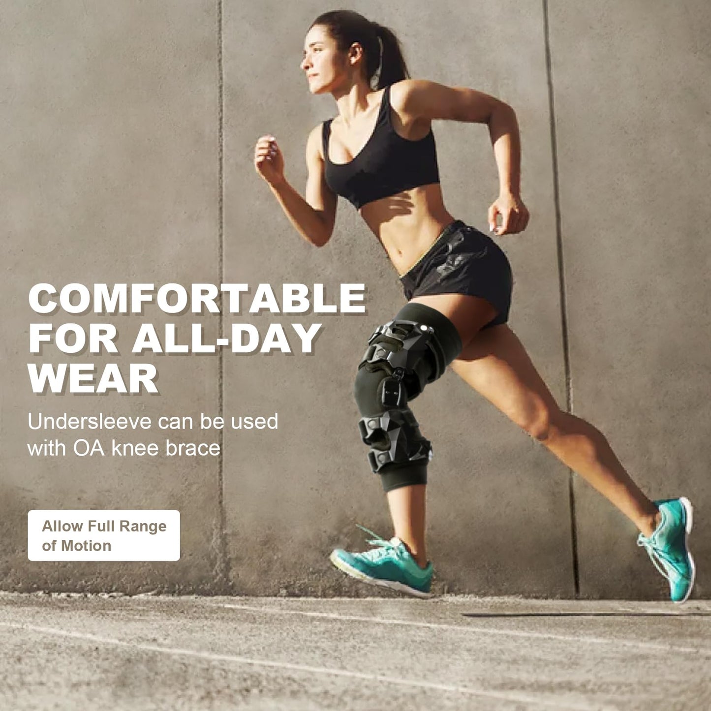 RISURRY Knee Brace Undersleeve - Knee Undersleeves for Women & Men Leg Undersleeve for Knee Brace, Closed Patella, L 2 Pieces