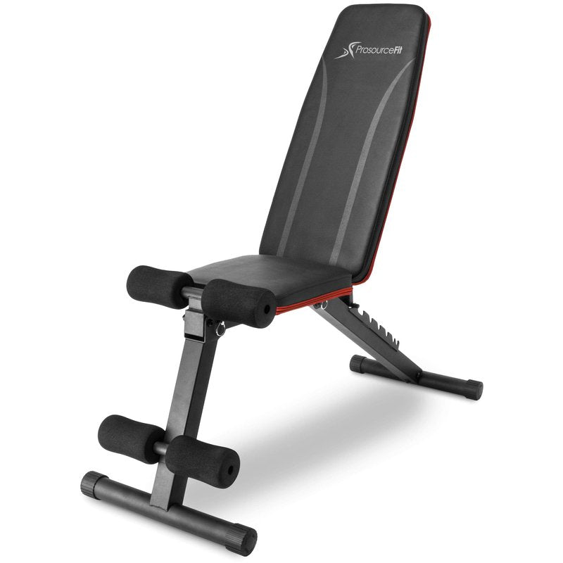 ProsourceFit Foldable & Adjustable Multi-Purpose Weight Bench for Home and Gym Full-Body Strength Training Workouts, Fitness Exercises and Weight Training