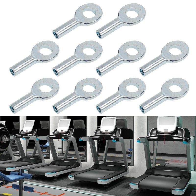 10 Pcs Gym Pulley Machine Cable Eyelet Terminal Interface Port, Gym Machine Accessories For 5Mm/6mm Cable Ball Stopper Interface Port Components For Various Equipment Cables(6mm)