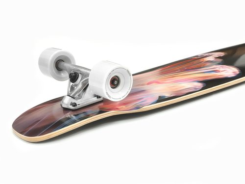 VOLADOR 46inch Dancing Longboard RhythmFlow Pro | Maple Deck with Zoned Grip Tape | for Beginners, Freestyle Dancers, and Commuting (Jellyfish)